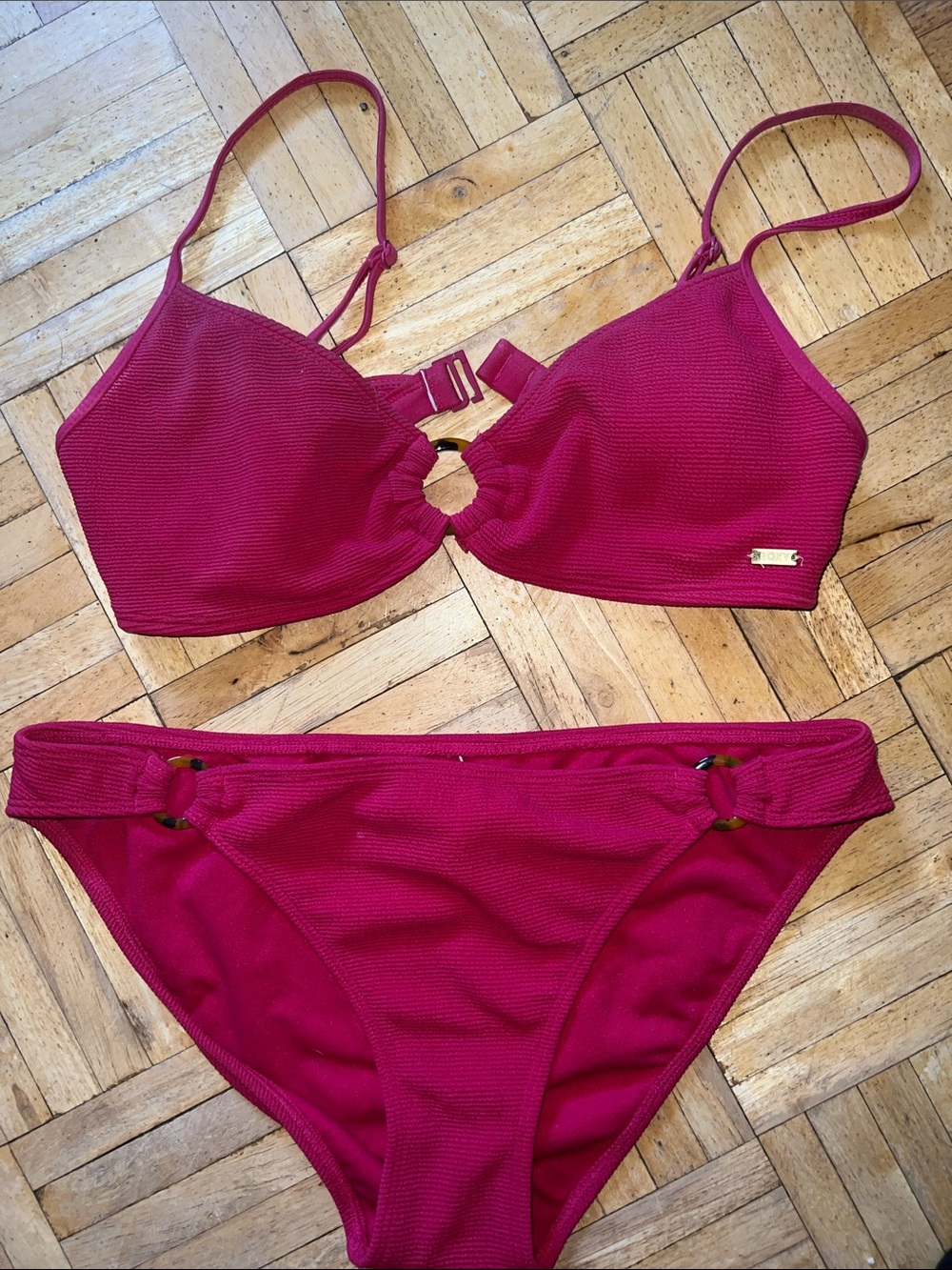 Roxy Two-Piece Bikini Set in Deep Berry